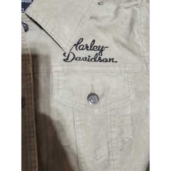 New Harley Davidson Women's Transcendent Corduroy Jacket Silver Sage Size SMALL - Picture 4 of 12